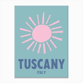 Tuscany, Italy, Graphic Style Poster 2 Canvas Print