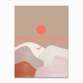 Minimal Sunset 11 Canvas Print