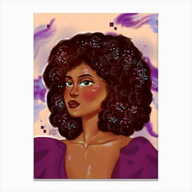 Afro Girl Canvas Print