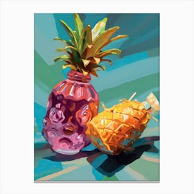 Pineapples Oil Painting 2 Canvas Print