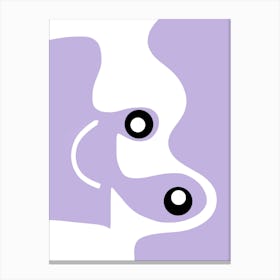 Happy Purple Snail Canvas Print