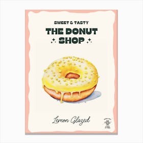 Lemon Glazed Donut The Donut Shop 2 Canvas Print