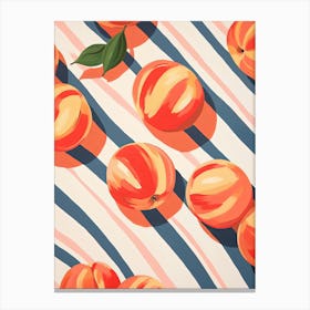 Peaches Fruit Summer Illustration 6 Canvas Print