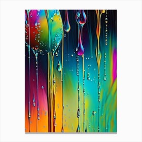 Water Droplets Waterscape Bright Abstract 2 Canvas Print