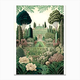 Schönbrunn Palace Gardens, 1, Austria Vintage Botanical Canvas Print