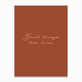 Great Things Poster Autumn Colour Print Art Lover Inspired Typography Canvas Print