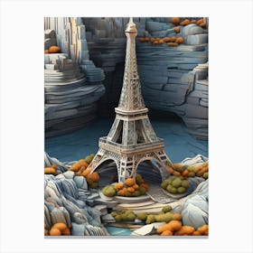 3d Eiffel Tower Canvas Print