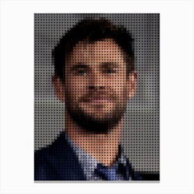 Chris Hemsworth In Style Dots Canvas Print