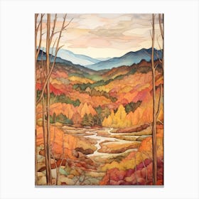 Autumn National Park Painting Smoky Mountains National Park Tennessee Usa 4 Canvas Print