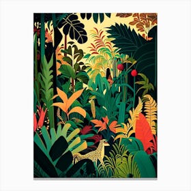 Tropical Paradise Jungle 1 Rousseau Inspired Canvas Print
