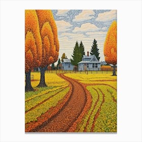 Fort Vancouver National Historic Site Fauvism Illustration 1 Canvas Print