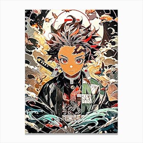 Samurai demon slayer anime Canvas Print