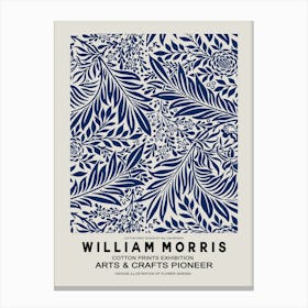 William Morris Blue Botanical Poster Canvas Print