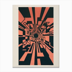 Square Warp Hole Canvas Print