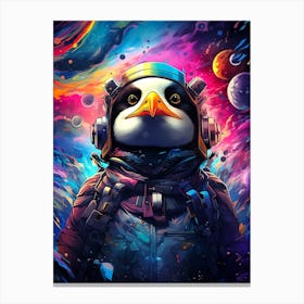 Penguin Astronaut Canvas Print
