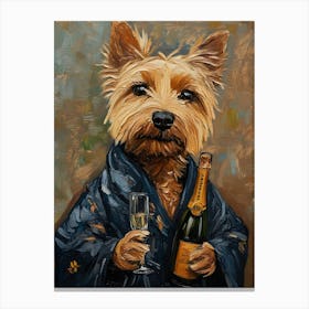 Dog In Bathrobe 6 Canvas Print