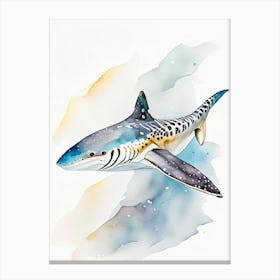 Reef Shark Watercolour Canvas Print