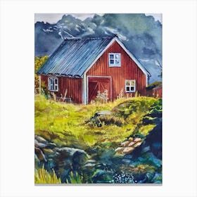 Barn In Norway Canvas Print