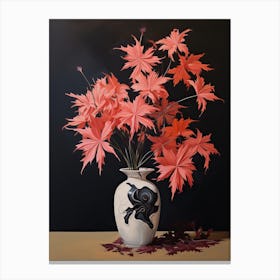 Bouquet Of Japanese Maple Flowers, Autumn Fall Florals Painting 0 Canvas Print