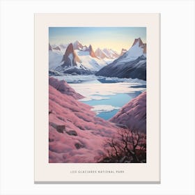 Dreamy Winter National Park Poster  Los Glaciares National Park Argentina 4 Canvas Print