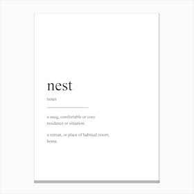 Nest Definition Print Canvas Print