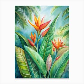 8 The Vibrant Foliage Of Heliconias In Bloom (1) Canvas Print