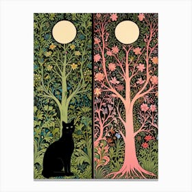 William Morris Cat In A Tree 1 Canvas Print