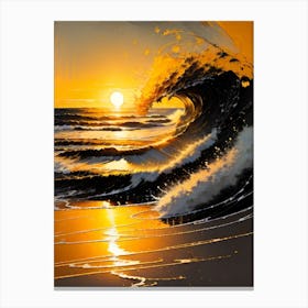 Sunset At The Beach 2 Canvas Print