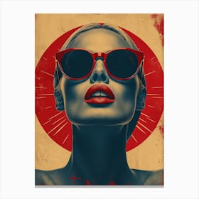 Sexy Woman In Sunglasses 1 Canvas Print