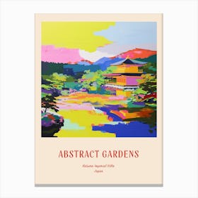 Colourful Gardens Katsura Imperial Villa Japan 1 Red Poster Canvas Print