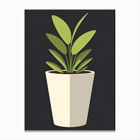 Potted Plant Art Canvas Print