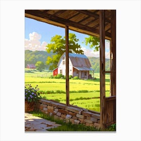 Barn In The Countryside 3 Canvas Print