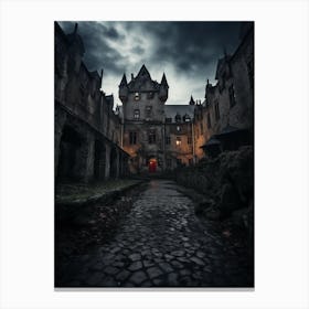 Gloomy castle Canvas Print
