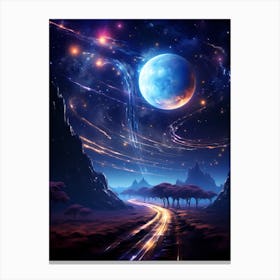 Space Landscape Wallpaper Canvas Print