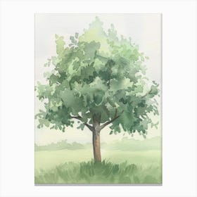 Orange Tree Atmospheric Watercolour Painting 3 Canvas Print
