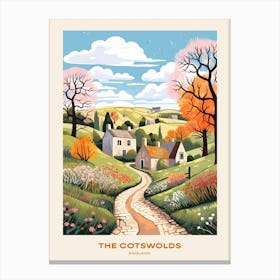 The Cotswolds England 4 Hike Poster Canvas Print