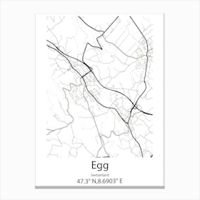 Egg Harbor,United States Minimalist Map Canvas Print