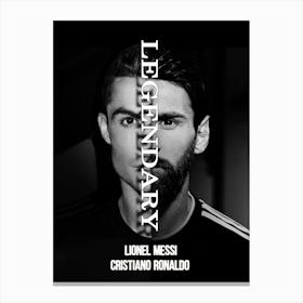 Lionel Messi With Cristiano Ronaldo 1 Canvas Print