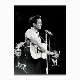 Johnny Cash Performing Canvas Print