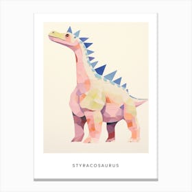 Nursery Dinosaur Art Styracosaurus 2 Poster Canvas Print