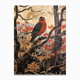 Art Nouveau Birds Poster Grouse 2 Canvas Print