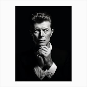 Black And White Photograph Of David Bowie Canvas Print