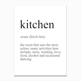 Kitchen Definition Meaning Canvas Print