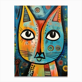 Crazy Art Kitty Cat Canvas Print