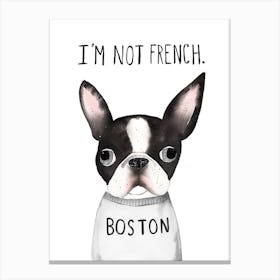 Not French Boston Canvas Print