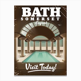 Bath Somerset England travel poster Canvas Print