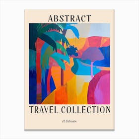 Abstract Travel Collection Poster El Salvador 2 Canvas Print