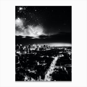 Black And White Cityscape 15 Canvas Print