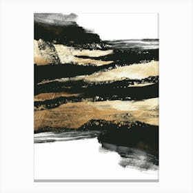 Abstract Black And Gold Painting 71 Canvas Print