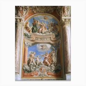 Palazzo Rosso Frescoes, Genoa, Liguria 1 Canvas Print